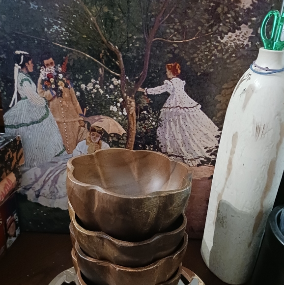 🥣Pacific Merchants Acacia Ware 6”×3" New! Vintage 🪵🥣🥗 Snacks. - Picture 6 of 10